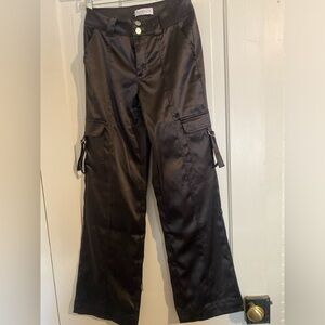 Satin Cargo Pants